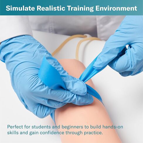 Alcedo Phlebotomy Practice Kit, Complete Venipuncture and Injection IV Practice Essentials, Realistic Training Arm with Stand & Carry Bag, Light Skin, for Medical Students & Educational Use Only in Kuwait