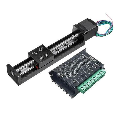 CNC Mini T-Type Sliding Table 50mm 100mm 250mm 300mm Motorized Linear Rail Platform Nema11 Motor Drive Kit Linear Stage XYZ Axis(100mm Stroke,4mm Pitch) in Saudi Arabia