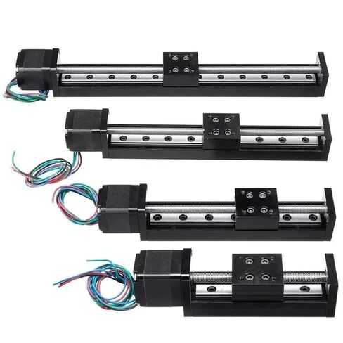 CNC Mini T-Type Sliding Table 50mm 100mm 250mm 300mm Motorized Linear Rail Platform Nema11 Motor Drive Kit Linear Stage XYZ Axis(100mm Stroke,4mm Pitch) in Saudi Arabia
