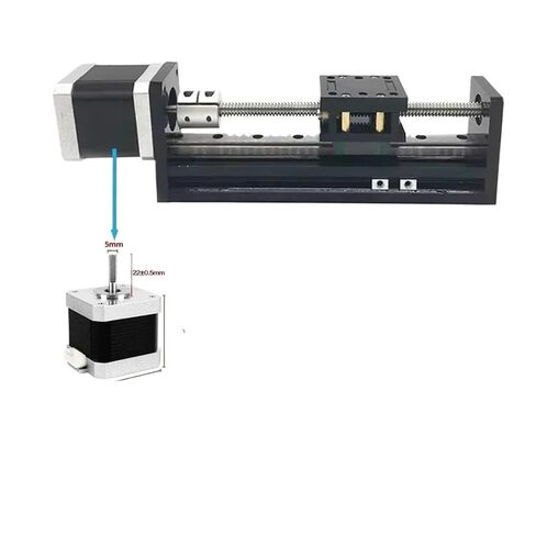 17 مجموعة محرك المرحلة الخطية للسكك الحديدية بمحرك T-Type MINI مجموعة محرك الطاولة المنزلقة CNC XYZ محور التوجيه المحرك الخطي للطاولة (طاولة منزلق 0.42 نانومتر، شوط 50 مم) in Saudi Arabia