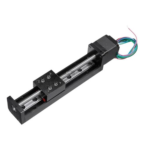 T-Type CNC انزلاق الجدول السكك الحديدية المرحلة الخطية دليل النقل منصة السائر محرك مجموعة محرك طاولة منزلقة صغيرة XYZ محور الجدول (السكتة الدماغية 200 مم، الملعب 4 مم) in Saudi Arabia