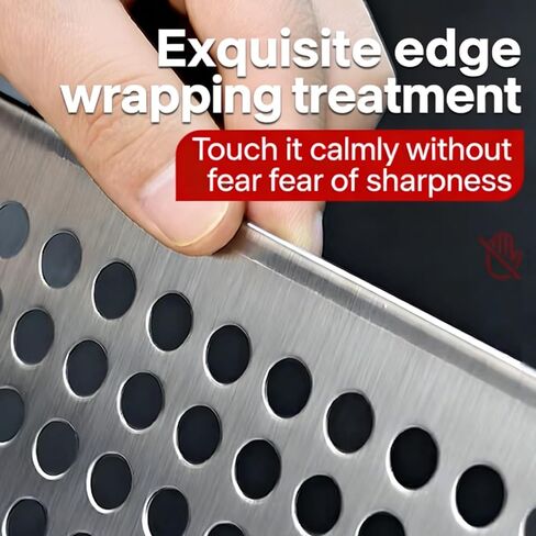 Heavy-Duty Stainless Steel Perforated Sheet Roll, 8mm Hole, 0.3mm Thickness, Ideal for Industrial, Architectural, and DIY Projects - 0.5x15m (1.6x49.2ft) in Kuwait