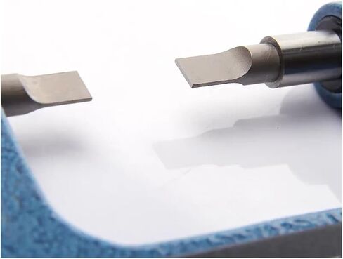 Thin Blade Tips Micrometer Narrow Grooves Gap Small Long Flat 0.7mm Length 6.5mm deep Depth Outside Round Diameter(100-125mm) in Saudi Arabia