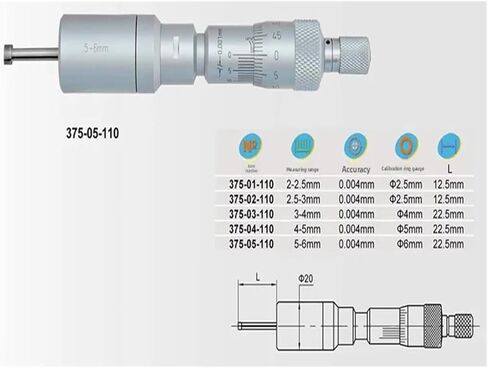 Internal Hole Diameter Micrometer Small 3-4mm bore 3-Points Positioning Center Three tipsringgauge(6-8mm) in Saudi Arabia