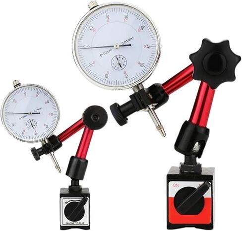 1PCS Magnetic Stand Dial Indicator Measuring Probes Dial Gauge Electric Magnetic Holder Base Micrometer Measuring Tool Hour Indicator(25.4mm and Stand B) in Saudi Arabia