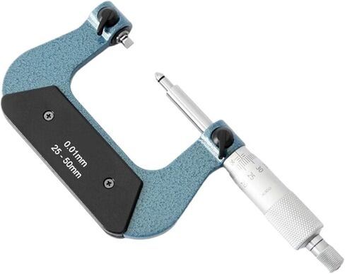 Micrometer Outside Thread Pitch Diameter Measure V Tips 0.4mm 1mm with Heads 0-25mm 100mm Tooth Shape Meshing Dental Angle 60°(75-100mm) in Saudi Arabia