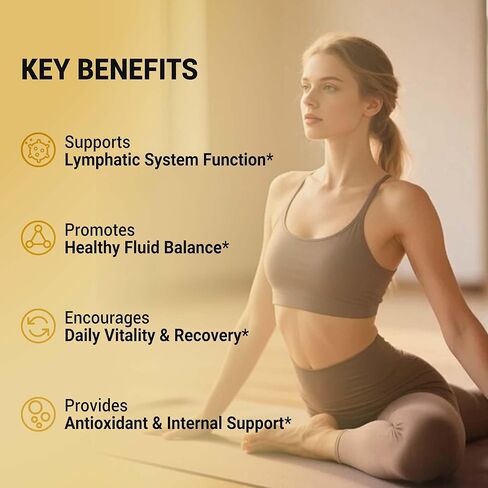 10,675mg Lymphatic Supplement | 25-in-1 Blend with Echinacea, Elderberry, Dandelion | 240 Softgels, 80 Day Supply | Lymph System Support | Soy Free, Non-GMO, Gluten Free in Kuwait