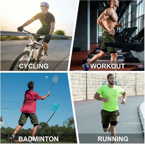 رجال 2 في 1 شورت شورت 5''quick الجاف للرجال الرياضي القصيرة التنفس شورت صالة الألعاب الرياضية الرجال مع الجيوب zip والمنشفة in Kuwait