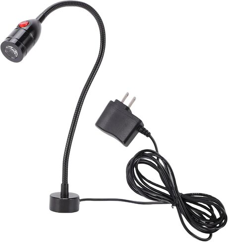 مصباح LED للآلة، 3 وات 1000LM 6000K IP65 LED مصباح عمل مع معقوفة مرنة وقاعدة مغناطيسية، لورشة عمل المخرطة باستخدام الحاسب الآلي (قابس الولايات المتحدة 1000 وات) in Kuwait
