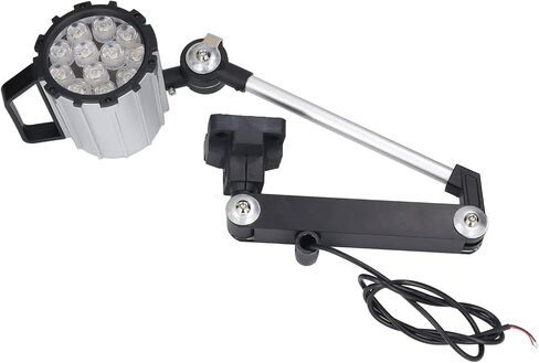 LED Machine Work Light - 12W 24V Adjustable Long Arm for CNC, Lathe & Workshop, Foldable & in Kuwait