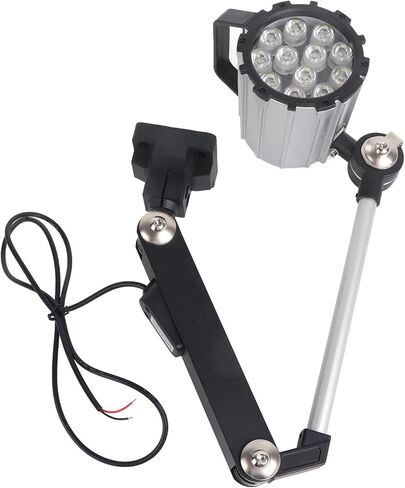 LED Machine Work Light - 12W 24V Adjustable Long Arm for CNC, Lathe & Workshop, Foldable & in Kuwait