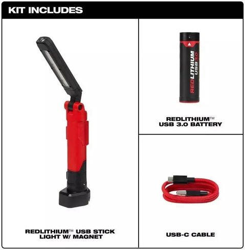 من أجل Milwaukee.r REDLITHUM USB Stick Light مع مغناطيس in Saudi Arabia