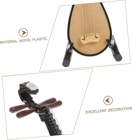 قطعة واحدة من نموذج بيبا المصغر للآلة الموسيقية المزخرفة مع حامل صورة فريدة من نوعها للتصوير الفوتوغرافي وديكور المنزل وأفكار الهدايا الصغيرة بيبا لـ in Kuwait