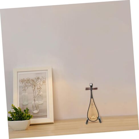 قطعة واحدة من نموذج زخرفي مصغر من العود بيبا مع حامل آلة موسيقية مدمجة للتصوير الفوتوغرافي وديكور المنزل وأفكار الهدايا in Kuwait