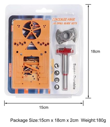 dvj479 35mm Hinge Hole Drilling Guide Locator Set Adjustable Jig Drill Bit Woodworking Door Opener Formwork Cabinet Instal Tool dvj479 in Saudi Arabia
