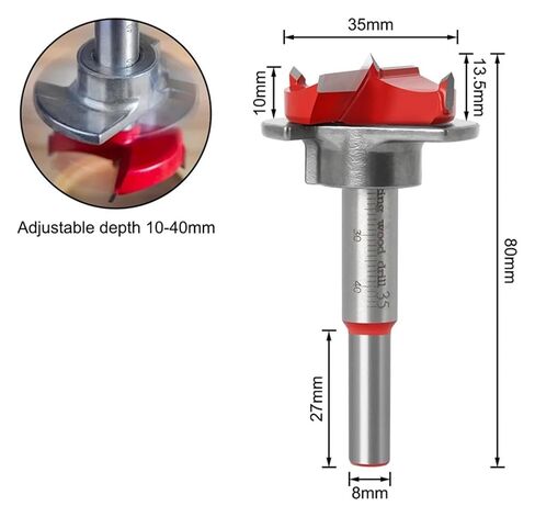 Dvj479 35 مللي متر المفصلي ثقب الحفر دليل محدد مجموعة قابل للتعديل الرقصة مثقاب الخشب فتحت باب صندقة خزانة تركيب أداة dvj479 in Kuwait