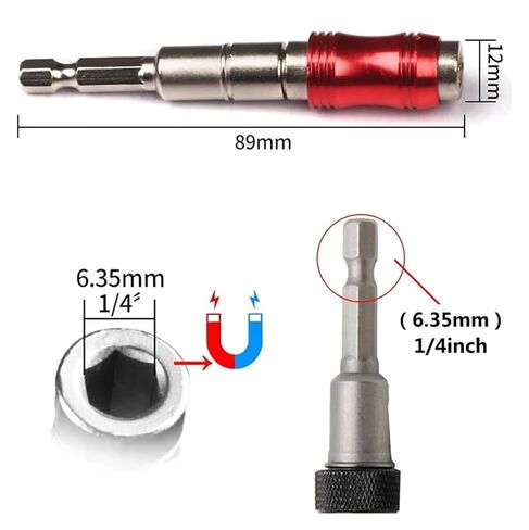 Dvj479 1/4 "مثقاب تمديد قضيب عرافة المغناطيسي حلقة مفك بت الحفر أدوات يدوية التغيير السريع حامل محرك دليل المسمار تلميح dvj479 in Saudi Arabia