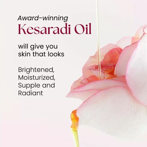 iYURA Kesaradi Face Oil - 5000-year-old Recipe with Exotic Saffron, Turmeric & Rose – For Visibly Brighter Skin - 100% Natural Ayurvedic Face Moisturizer for Dry, Sensitive Skin, 1.69 fl oz in Kuwait