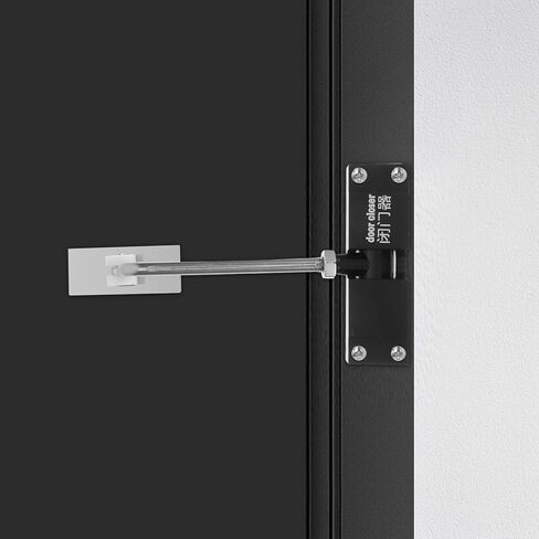 2pcs Aluminum Alloy Square Double Spring Door Closer Adjustable Self-Closing Door Spring Closer for Commercial and Lightweight Black for Home and Office Use in Saudi Arabia