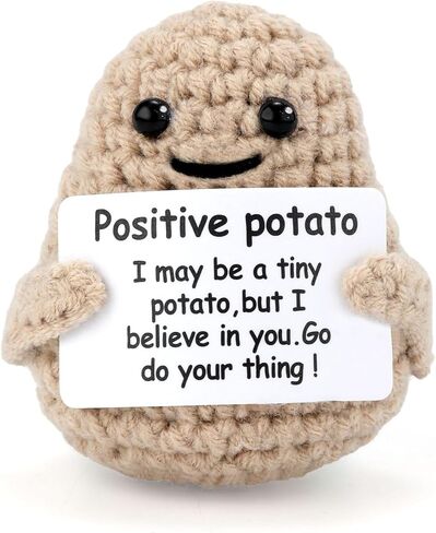 Funny Positive Life Taco, 5.12x4.33 Inch Emotional Positive Support Taco Inspirational Crochet Taco with Encouragement Card Knitted Taco Doll Positive Gift for Friends Home Decoration in Saudi Arabia