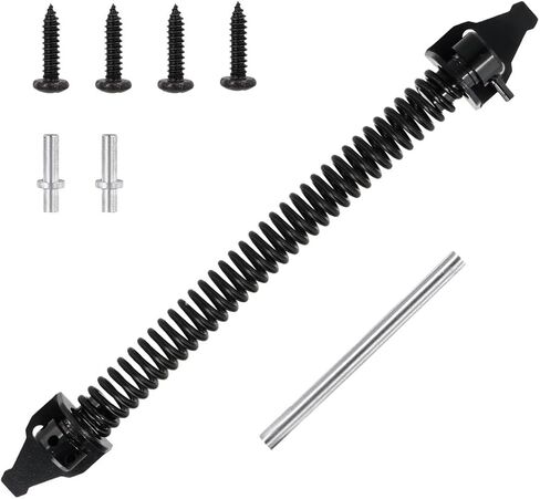 14-Inch Adjustable Metal Gate Spring Closer, Automatic Door Closure for Wooden Gates and Fences, Spring Mechanism for Garden & Farm Use in Saudi Arabia