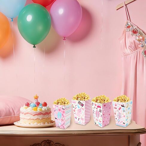 24 Pcs Spa Day Popcorn Boxes Makeup Birthday Party Favor for Girls Food Service Supply Snack Candy Goodie Treat Boxes Popcorn Bucket Containers for Spa Day Makeup Theme Birthday Party in Saudi Arabia