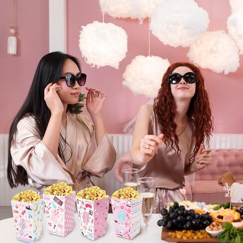 24 Pcs Spa Day Popcorn Boxes Makeup Birthday Party Favor for Girls Food Service Supply Snack Candy Goodie Treat Boxes Popcorn Bucket Containers for Spa Day Makeup Theme Birthday Party in Saudi Arabia