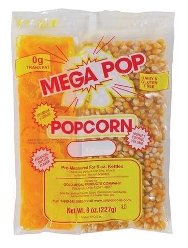 Gold Medal 2611432 Gold Medal Mega Pop Popcorn Butter 8 Oz. 36/Carton (2836) in Saudi Arabia