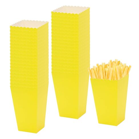 36 Pack Yellow Popcorn Boxes, Mini Paper Popcorn Box for Movie Decorations and Party(2 x 4.5 x 2.75 in) in Saudi Arabia