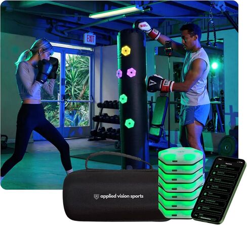 منصة تدريب رد الفعل للملاكمة والفنون القتالية. تحسين القدرة العصبية باستخدام أضواء التدريب التي تعمل على تحسين مهارات رد الفعل لديك. تطوير الأقدام السريعة، والانفجار، والسرعة الجانبية in Kuwait