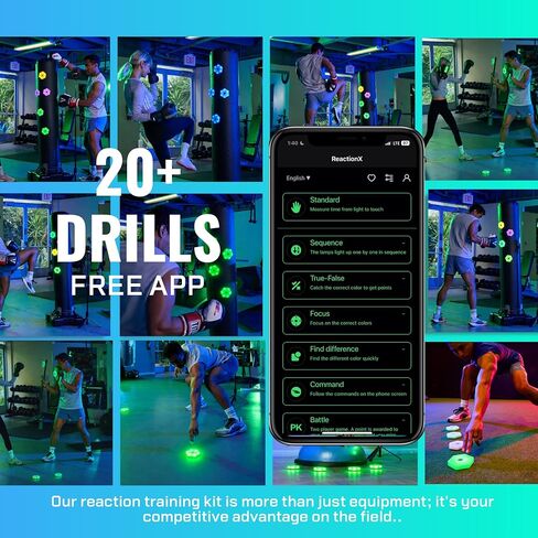 منصة تدريب رد الفعل للملاكمة والفنون القتالية. تحسين القدرة العصبية باستخدام أضواء التدريب التي تعمل على تحسين مهارات رد الفعل لديك. تطوير الأقدام السريعة، والانفجار، والسرعة الجانبية in Kuwait
