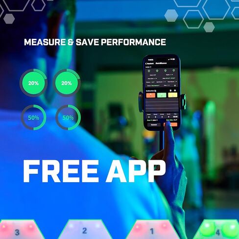 منصة تدريب رد الفعل للملاكمة والفنون القتالية. تحسين القدرة العصبية باستخدام أضواء التدريب التي تعمل على تحسين مهارات رد الفعل لديك. تطوير الأقدام السريعة، والانفجار، والسرعة الجانبية in Kuwait