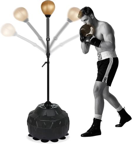 Reflex Ball Speed Bag Punching Bag Free Standing Boxing Bag Reinforced Spring Strong Durable Relief Stress Ball with Adjustable Height in Saudi Arabia
