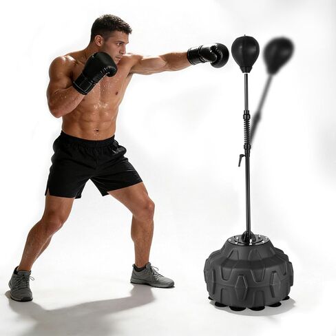 Boxing Reflex Bag, Punching Bag with Stand, 57-72.8 Inches Height Adjustable to Increase Speed, Reflex, and Stamina, Boxing Equipment for Training, Boxings Equipment, Stress Relief and Fitness in Saudi Arabia