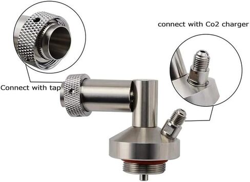 Mini Keg Tap Dispenser Stainless Steel Beer Growler Spear, Adjustable Tap Faucet & Premium Co2 Charger Kit homebrew Accessories in Saudi Arabia