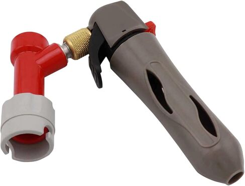 Keg Charging Beer Dispenser, Easy to Use Handheld CO2 Charger for Draft Beer Tap Valve- Distributor Gray Red in Saudi Arabia
