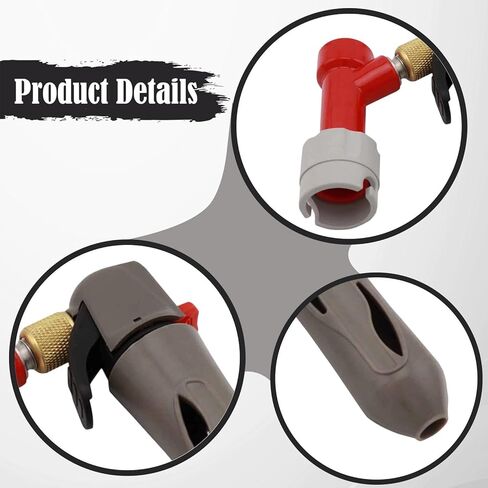 Keg Charging Beer Dispenser, Easy to Use Handheld CO2 Charger for Draft Beer Tap Valve- Distributor Gray Red in Saudi Arabia