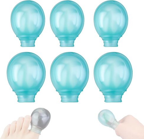 6Pcs Waterproof Toe & Finger Cover,Reusable Silicone Finger tip Protectors for Nail Care, Chapping and Wound Relief - Soft and Comfortable for Bathing, Gardening and Everyday Use (3 Large 3 Small) in Saudi Arabia
