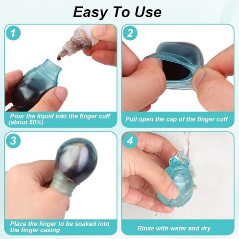 6Pcs Waterproof Toe & Finger Cover,Reusable Silicone Finger tip Protectors for Nail Care, Chapping and Wound Relief - Soft and Comfortable for Bathing, Gardening and Everyday Use (3 Large 3 Small) in Saudi Arabia