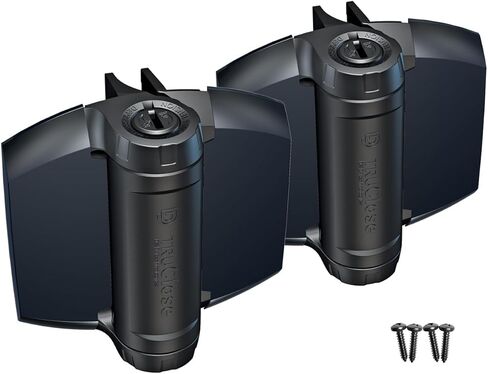 مفصلات بوابة متينة من D&D Technologies TCHD1L2S3BTS TruClose، لبوابات معدنية أو خشبية أو فينيل ذاتية الإغلاق يصل وزنها إلى 154 رطلاً، مع أرجل محاذاة، لإطار البوابة المربعة والعمود، أسود، عدد 2 in Kuwait