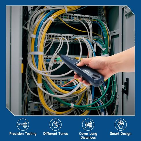 Pro 3000 Tone Generator and Probe Kit with Cable Stripper, Tone Generator Wire Tracer, Handheld Telephone Line Finder with SmartTone Technology, for Flat or Round Cat5 Cat6 Wire in Kuwait