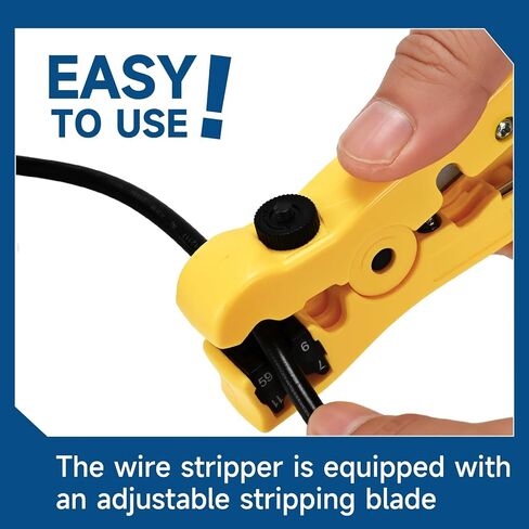 Pro 3000 Tone Generator and Probe Kit with Cable Stripper, Tone Generator Wire Tracer, Handheld Telephone Line Finder with SmartTone Technology, for Flat or Round Cat5 Cat6 Wire in Kuwait