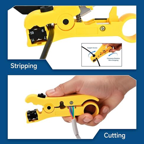 Pro 3000 Tone Generator and Probe Kit with Cable Stripper, Tone Generator Wire Tracer, Handheld Telephone Line Finder with SmartTone Technology, for Flat or Round Cat5 Cat6 Wire in Kuwait