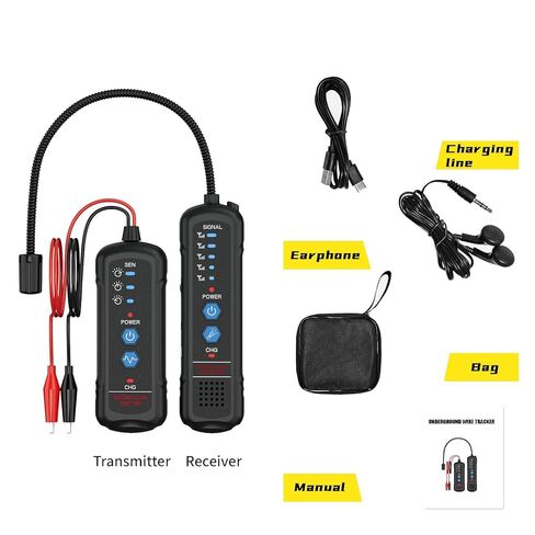 Underground Wire Locator and Cable Tracker Kit, Professional Wire Finder with Signal Detector, Carrying Case and Accessories in Kuwait