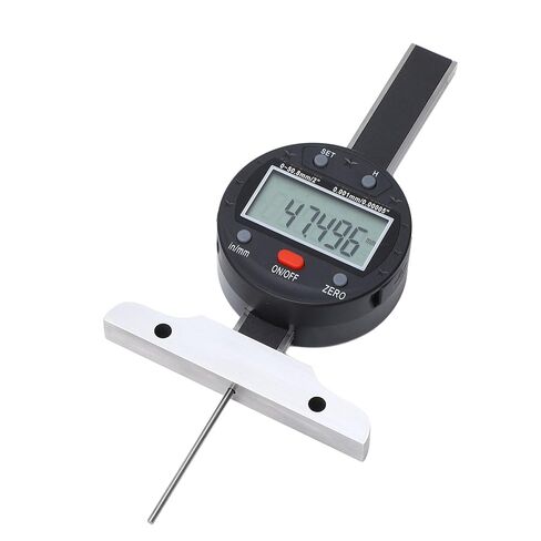 Electronic Depth Gauge 0-50.8mm/0-2in Micrometer with LCD Display and USB Data Transfer, High Precision Stainless Steel Digital Depth Measuring Tool in Saudi Arabia
