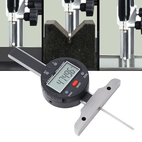 Electronic Depth Gauge 0-50.8mm/0-2in Micrometer with LCD Display and USB Data Transfer, High Precision Stainless Steel Digital Depth Measuring Tool in Saudi Arabia