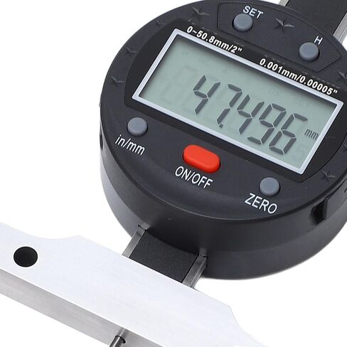 Electronic Depth Gauge 0-50.8mm/0-2in Micrometer with LCD Display and USB Data Transfer, High Precision Stainless Steel Digital Depth Measuring Tool in Saudi Arabia