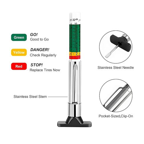 Tire Tread Depth Gauge 20Pcs Color Coded Tyre Depth Gauge Tool Tread Accurate Measure Tools Metric Gauges for Car Trucks Various Vehicle(Green, White) in Saudi Arabia