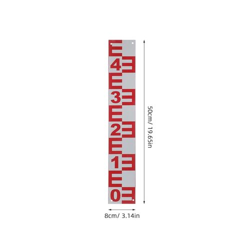 Water Level Gauge with Baked Enamel Finish Glow in The Dark Water Level Meter Tool for Pond Pool River Measurement 19.68In Durable Waterproof Scale in Saudi Arabia