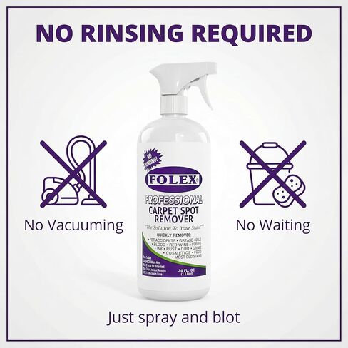 رذاذ منظف السجاد الاحترافي Folex ، منظف بقعة للسجاد والمفروشات ، مزيل بقعة الحيوانات الأليفة ، 34 أوقية in Kuwait